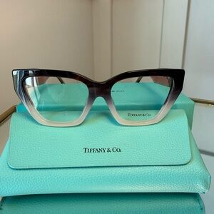 Tiffany & Co. Gradient Black and Cream Women's Glasses